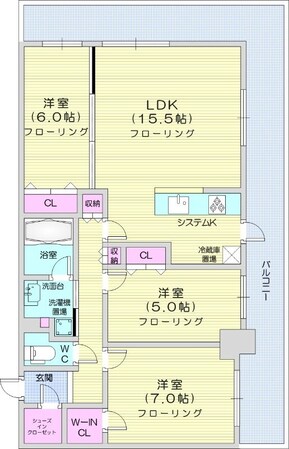 すすきの駅 徒歩5分 11階の物件間取画像